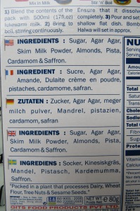 Ingredients list in English AND American - Who'd have thought I was fluent in both?